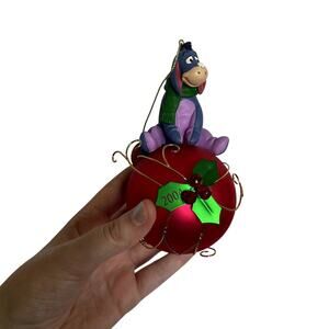 Disney Eeyore collectible piece christmas ornament bauble holly berries classic